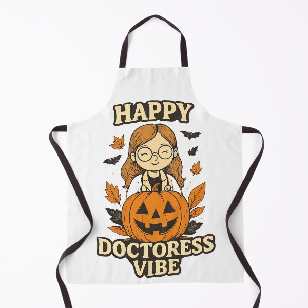 Item preview, Happy Doctoress Vibes Halloween Pumpkin Nurse Doctor Design designed and sold by TheChalkyFox.