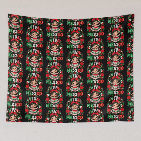 Item preview, Viva Mexico Cute Mexican Girl Independence Day Fiesta designed and sold by OddityVault.