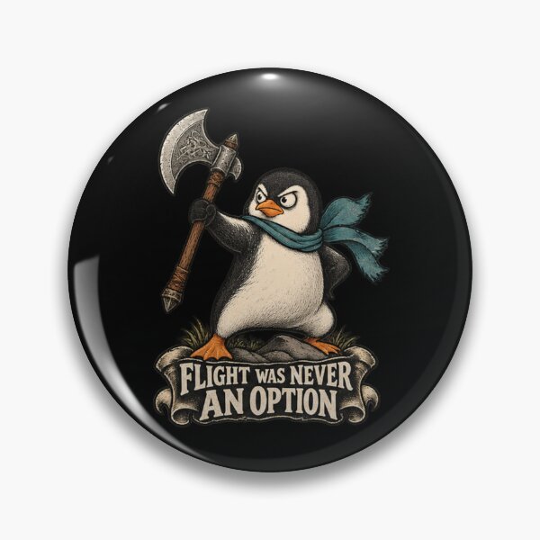 Item preview, Funny Flight Was Never an Option Angry Warrior Penguin designed and sold by will freed18.