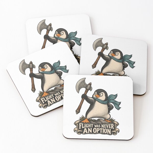Item preview, Funny Flight Was Never an Option Angry Warrior Penguin designed and sold by will freed18.