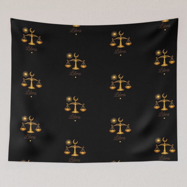 Item preview, Libra Zodiac Boho Celestial Gold Scales Art designed and sold by BohoMysticArt.
