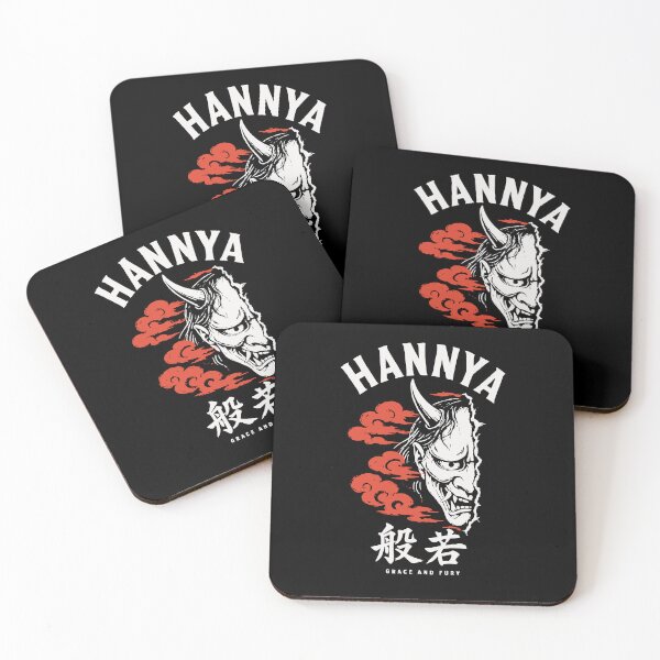 Item preview, Hannya Mask Woodblock Streetwear Back-Print Graphic Tee - Grace and Fury Sumi-e Design designed and sold by WAVE-JP.