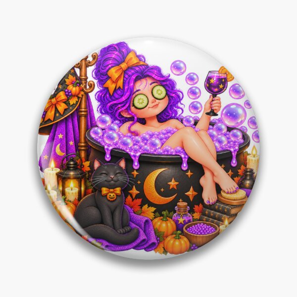 Item preview, Cauldron Bubble Bath – Cute Witchy Halloween Spa designed and sold by The Cutting Room.