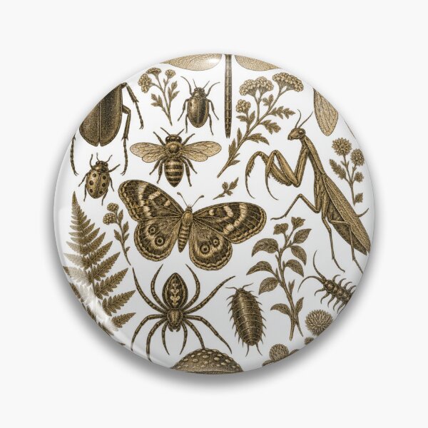 Item preview, Antique Insect Collection Botanical Beetles Butterfly Mushroom designed and sold by will freed18.
