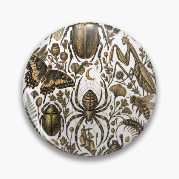 Item preview, Vintage Entomology Insects Mushrooms Botanical Nature Collage designed and sold by will freed18.