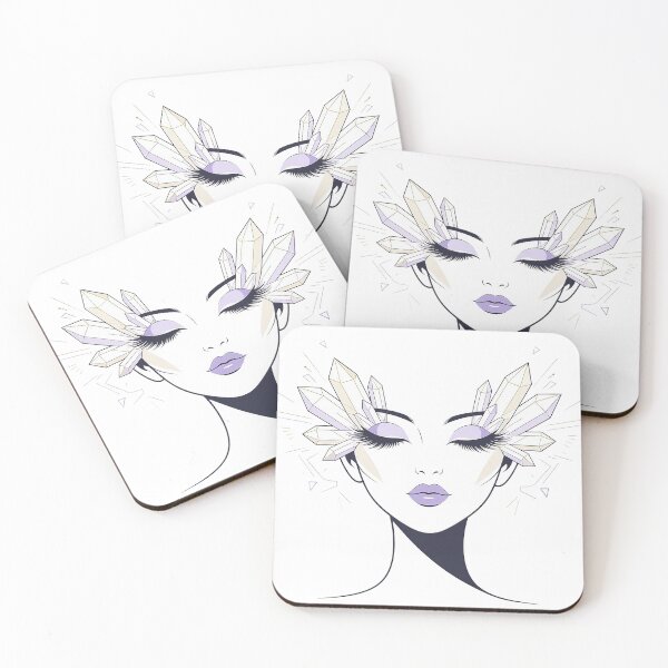 Item preview, Ethereal Crystal Woman: Minimalist Vector Art Illustration designed and sold by Nubian Style.