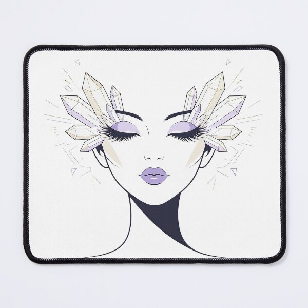Item preview, Ethereal Crystal Woman: Minimalist Vector Art Illustration designed and sold by Nubian Style.