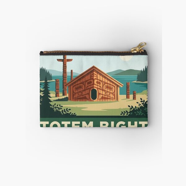 Item preview, Totem Bight State Historical Park Panorama Ketchikan Alaska Sticker designed and sold by DetourDgn.