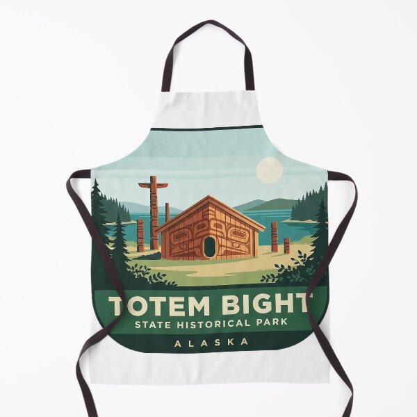 Item preview, Totem Bight State Historical Park Panorama Ketchikan Alaska Sticker designed and sold by DetourDgn.