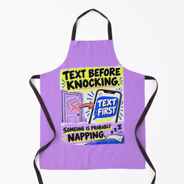 Item preview, Text Before Knocking – Funny College Dorm Door Poster designed and sold by astersgraphics.