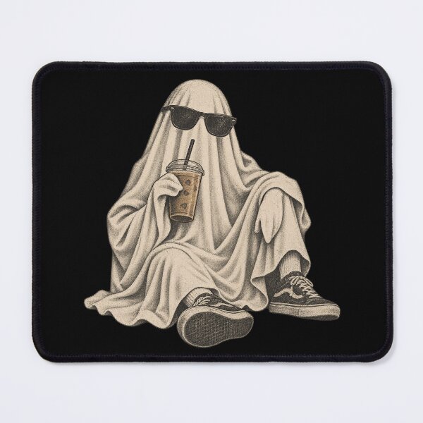 Item preview, Spooky Ghost With Iced Coffee Vintage Halloween designed and sold by will freed18.