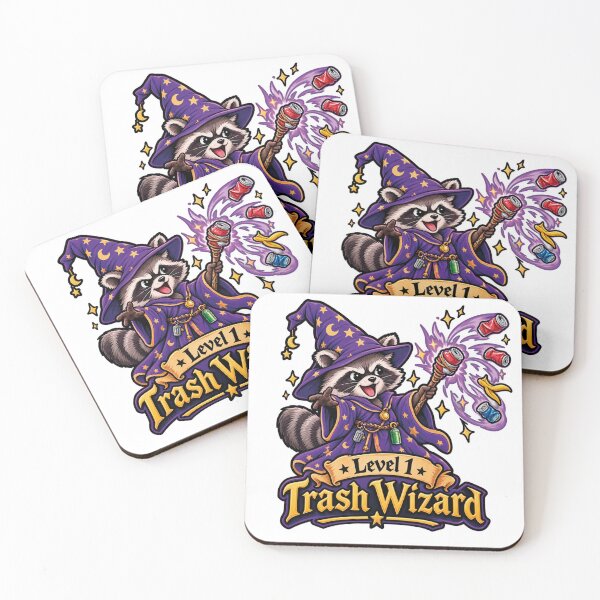 Item preview, Level 1 Trash Wizard Funny Raccoon Tabletop RPG designed and sold by CrazySzoopWorld.