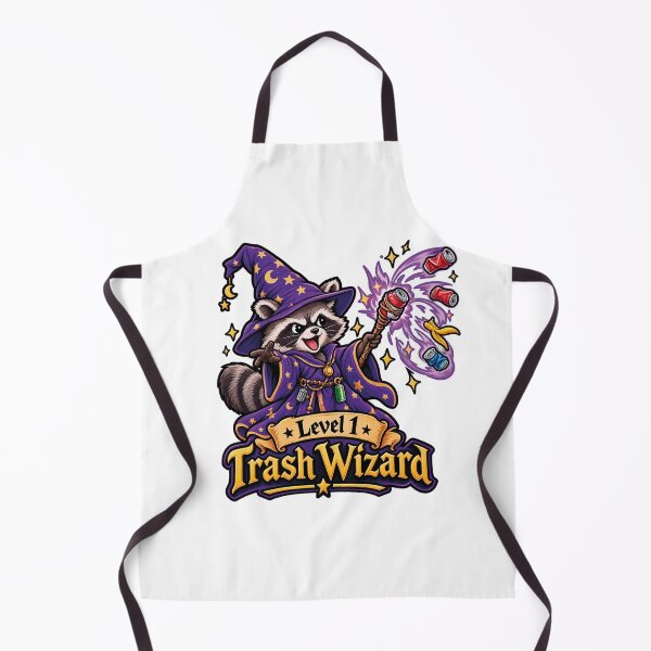 Item preview, Level 1 Trash Wizard Funny Raccoon Tabletop RPG designed and sold by CrazySzoopWorld.
