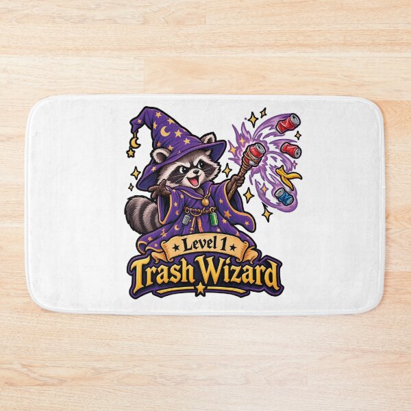 Item preview, Level 1 Trash Wizard Funny Raccoon Tabletop RPG designed and sold by CrazySzoopWorld.