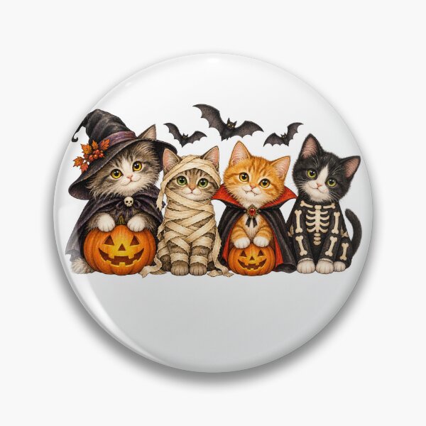 Item preview, Cute Halloween Cats Witch Mummy Vampire Skeleton Kittens designed and sold by will freed18.