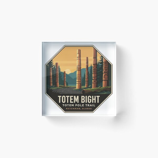 Item preview, Totem Bight Totem Pole Trail Ketchikan Alaska Vintage Badge designed and sold by DetourDgn.