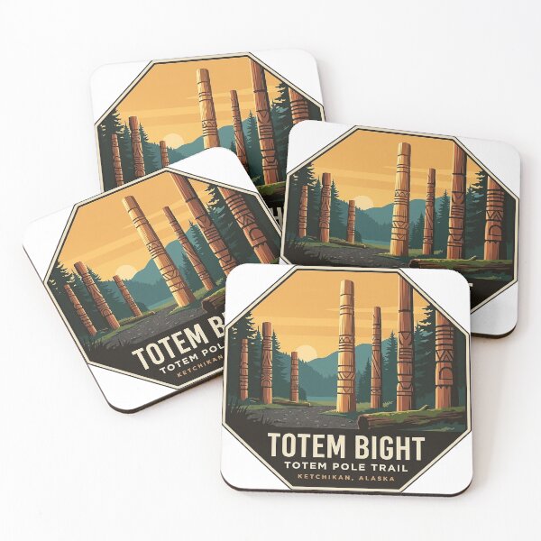 Item preview, Totem Bight Totem Pole Trail Ketchikan Alaska Vintage Badge designed and sold by DetourDgn.