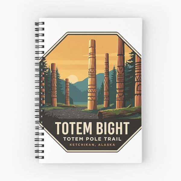 Item preview, Totem Bight Totem Pole Trail Ketchikan Alaska Vintage Badge designed and sold by DetourDgn.