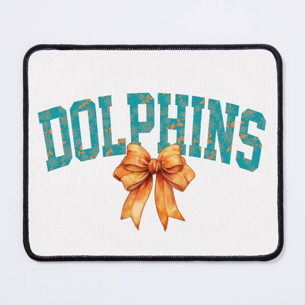 Item preview, Dolphins Floral Coquette Bow designed and sold by RockTheFeal.