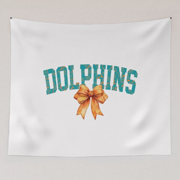 Item preview, Dolphins Floral Coquette Bow designed and sold by RockTheFeal.