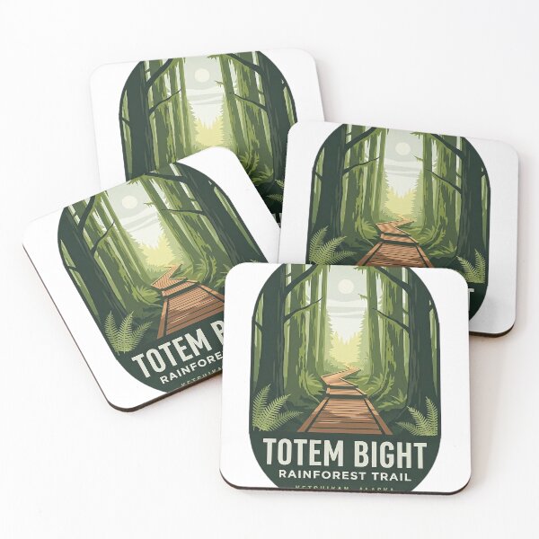 Item preview, Totem Bight Rainforest Trail Ketchikan Alaska Vintage Sticker designed and sold by DetourDgn.