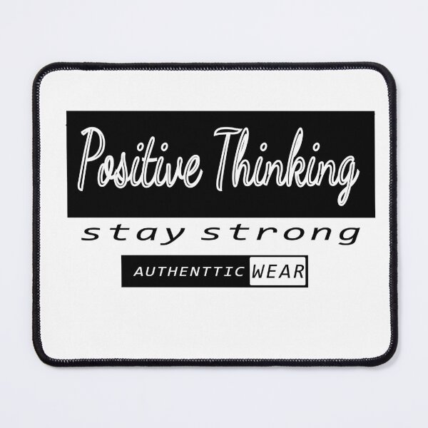Item preview, "Positive Thinking - Authentic Wear" Typography T-Shirt Graphic Design designed and sold by Carftora786.