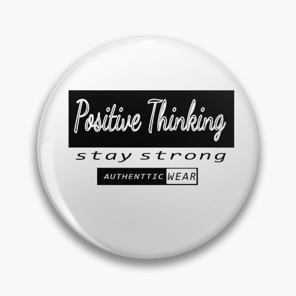 Item preview, "Positive Thinking - Authentic Wear" Typography T-Shirt Graphic Design designed and sold by Carftora786.