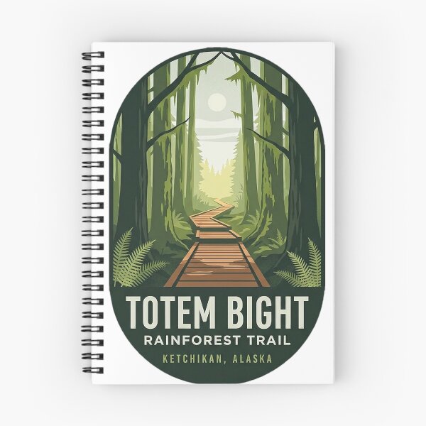 Item preview, Totem Bight Rainforest Trail Ketchikan Alaska Vintage Sticker designed and sold by DetourDgn.