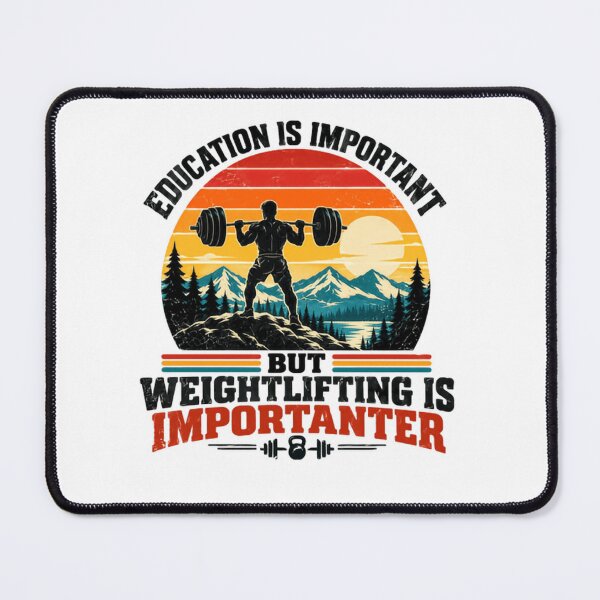 Item preview, Education Is Important But Weightlifting Is Importer Weightlifting Powerlifting Gym Fitness Humor designed and sold by SkeletonsDanger.