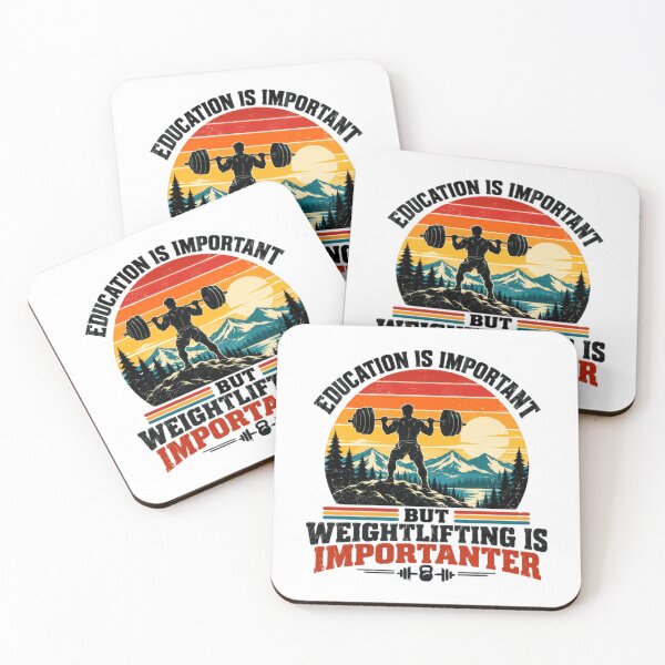 Item preview, Education Is Important But Weightlifting Is Importer Weightlifting Powerlifting Gym Fitness Humor designed and sold by SkeletonsDanger.