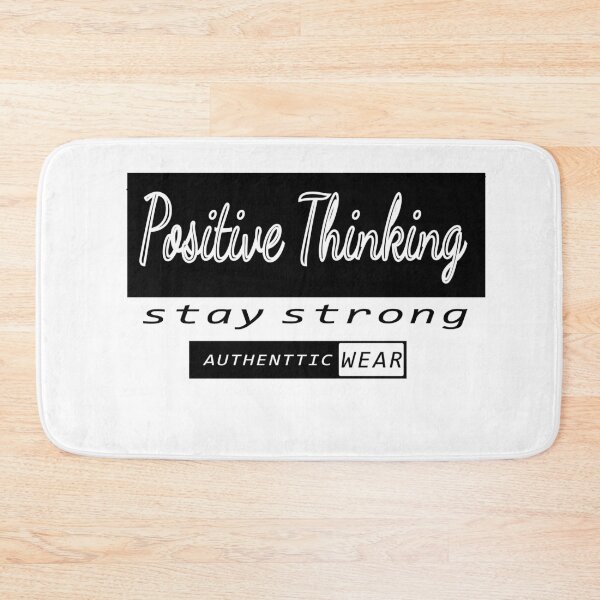 Item preview, "Positive Thinking - Authentic Wear" Typography T-Shirt Graphic Design designed and sold by Carftora786.