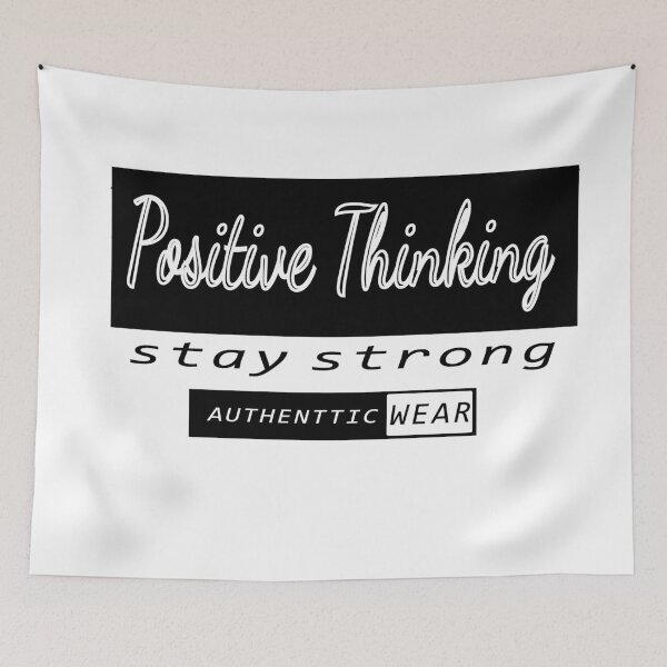 Item preview, "Positive Thinking - Authentic Wear" Typography T-Shirt Graphic Design designed and sold by Carftora786.