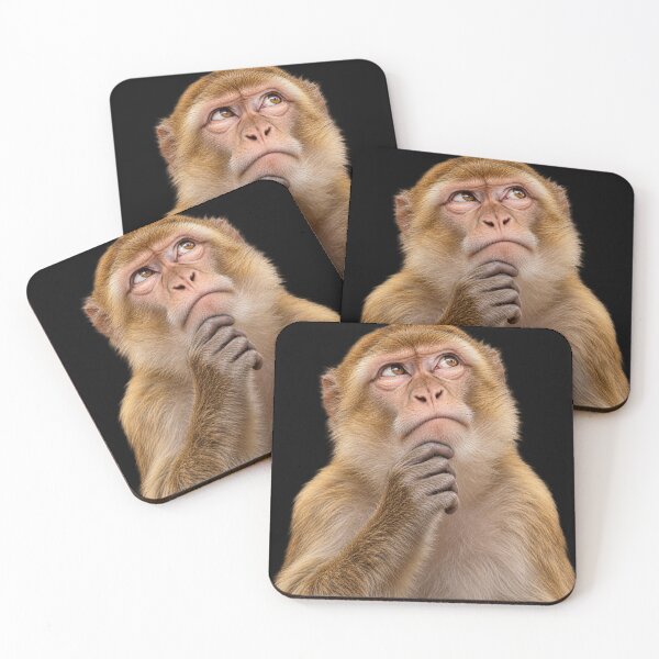 Item preview, Thinking Monkey Funny Curious Primate Meme designed and sold by will freed18.