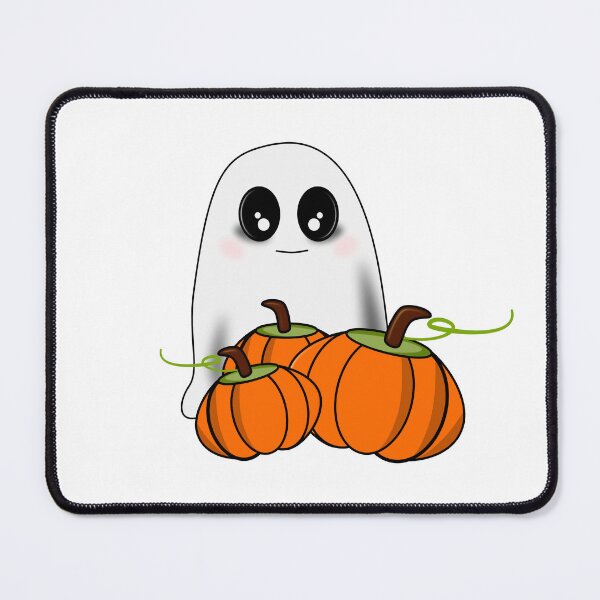 Item preview, Cute Halloween Ghost with Pumpkins | Kawaii Spooky Season Autumn Design designed and sold by ForcePrint.