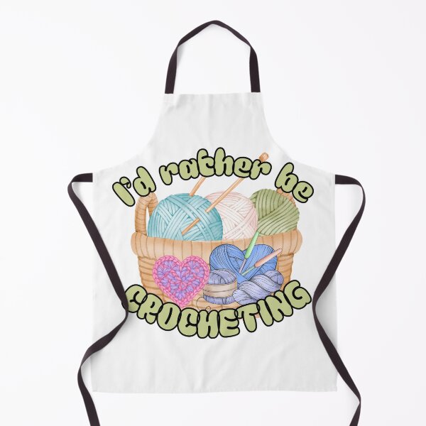 Item preview, I'd Rather Be Crocheting Yarn Basket Illustration designed and sold by Rynasvz.
