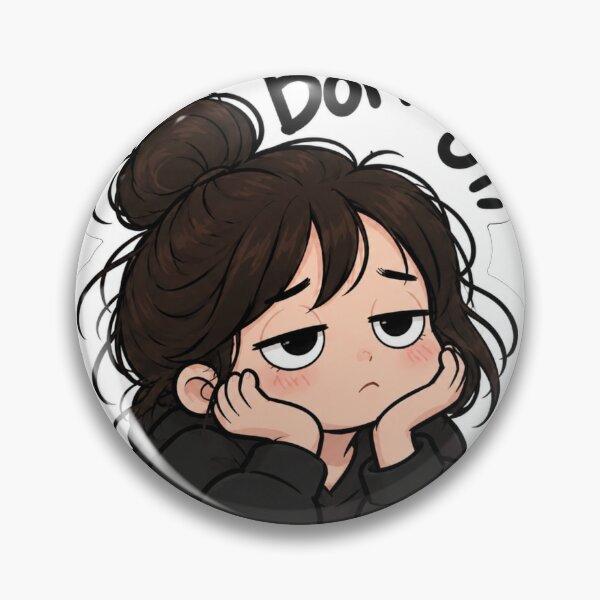 Item preview, Title Boring Girl Sticker – Cute Bored & Unimpressed Mood designed and sold by Animalibra1.