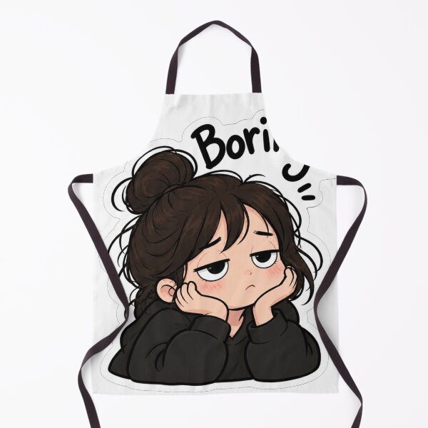 Item preview, Title Boring Girl Sticker – Cute Bored & Unimpressed Mood designed and sold by Animalibra1.