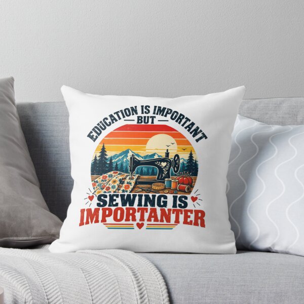 Item preview, Education Is Important But Sewing Is Importernter Sewing Hobby Seamstress Crafter designed and sold by SkeletonsDanger.