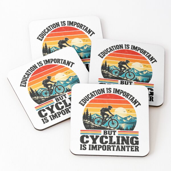 Item preview, Education Is Important But Cycling Is Importanter Funny Cyclist Biking Hobby designed and sold by HumansStuck12.