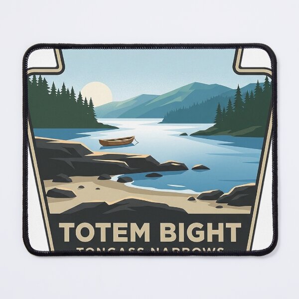 Item preview, Totem Bight Tongass Narrows Ketchikan Alaska Retro Sticker designed and sold by DetourDgn.