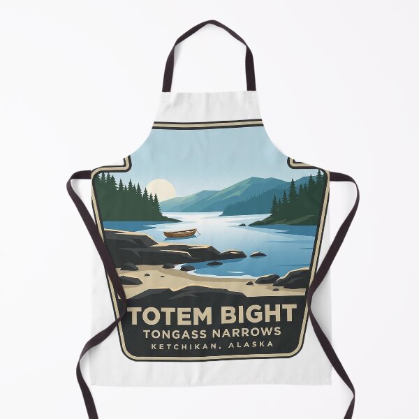 Item preview, Totem Bight Tongass Narrows Ketchikan Alaska Retro Sticker designed and sold by DetourDgn.