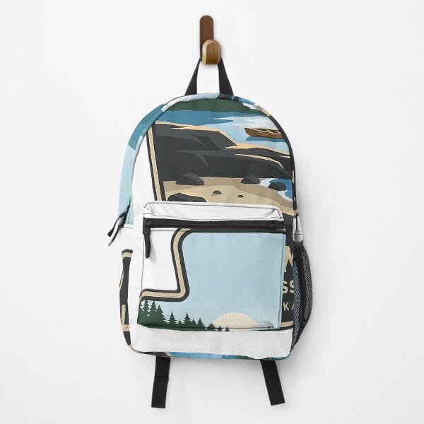 Item preview, Totem Bight Tongass Narrows Ketchikan Alaska Retro Sticker designed and sold by DetourDgn.