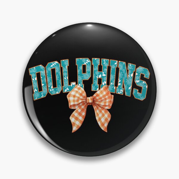 Item preview, Dolphins Floral Coquette Bow Football Fan Team Spirit designed and sold by RockTheFeal.
