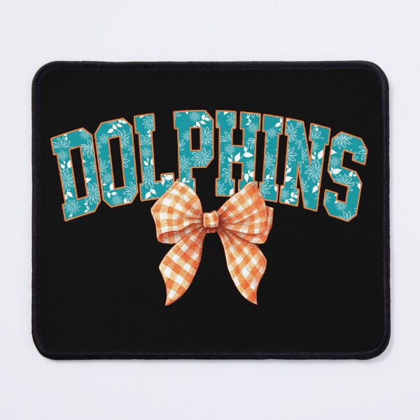 Item preview, Dolphins Floral Coquette Bow Football Fan Team Spirit designed and sold by RockTheFeal.