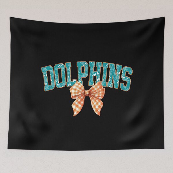 Item preview, Dolphins Floral Coquette Bow Football Fan Team Spirit designed and sold by RockTheFeal.