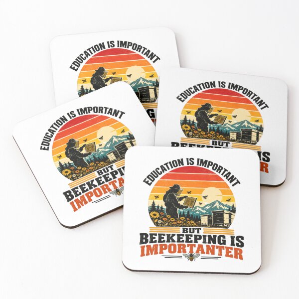 Item preview, Education Is Important But Beekeeping Is Importanter Beekeeper Honey Bee Lover designed and sold by SkeletonsDanger.