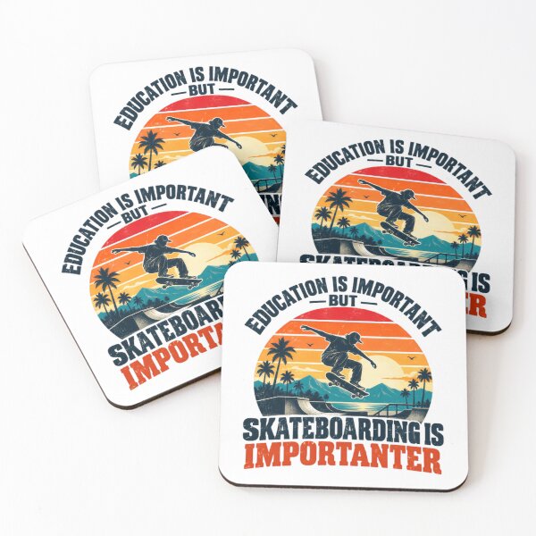 Item preview, Education Is Important But Skateboarding Is Importanter Skater Skateboarder Hobby Funny Quote designed and sold by HumansStuck12.