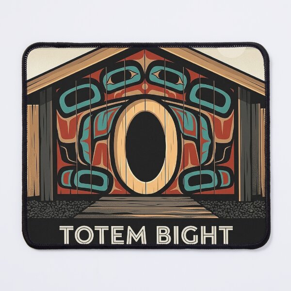 Item preview, Totem Bight Clan House Doorway Art Deco Alaska Sticker designed and sold by DetourDgn.
