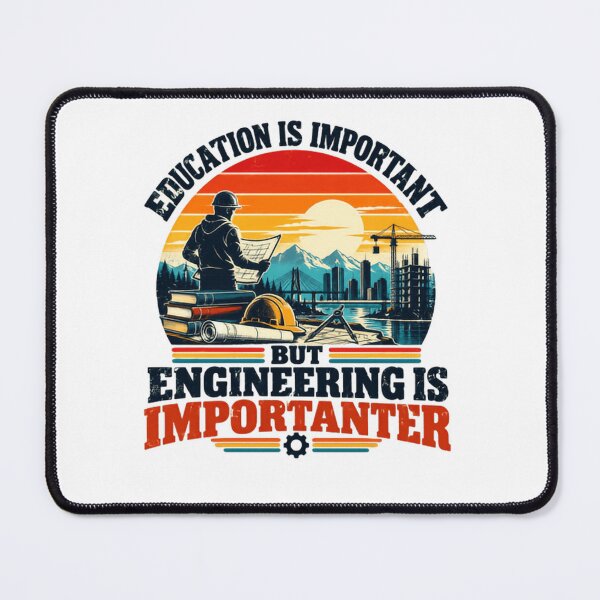Item preview, Education Is Important But Engineering Is Importer Professional Engineer Civil Construction Worker designed and sold by SkeletonsDanger.