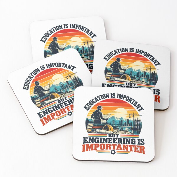 Item preview, Education Is Important But Engineering Is Importer Professional Engineer Civil Construction Worker designed and sold by SkeletonsDanger.